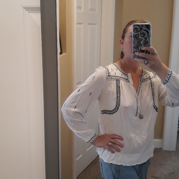 Peasant boho Lucky Shirt M - Picture 4 of 6